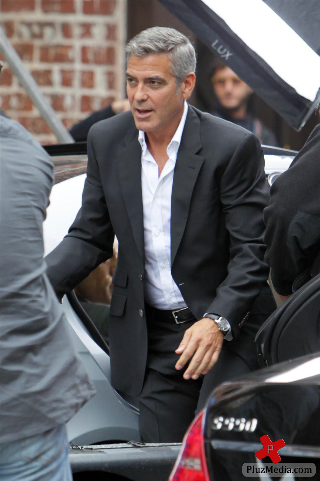 George Clooney on the set of a Mercedes Benz E300 L advert photos | Picture 78299